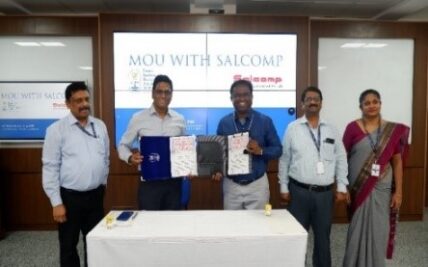 Signing of MoU between LIBA-MDC and Salcomp Manufacturing India Pvt. Ltd.